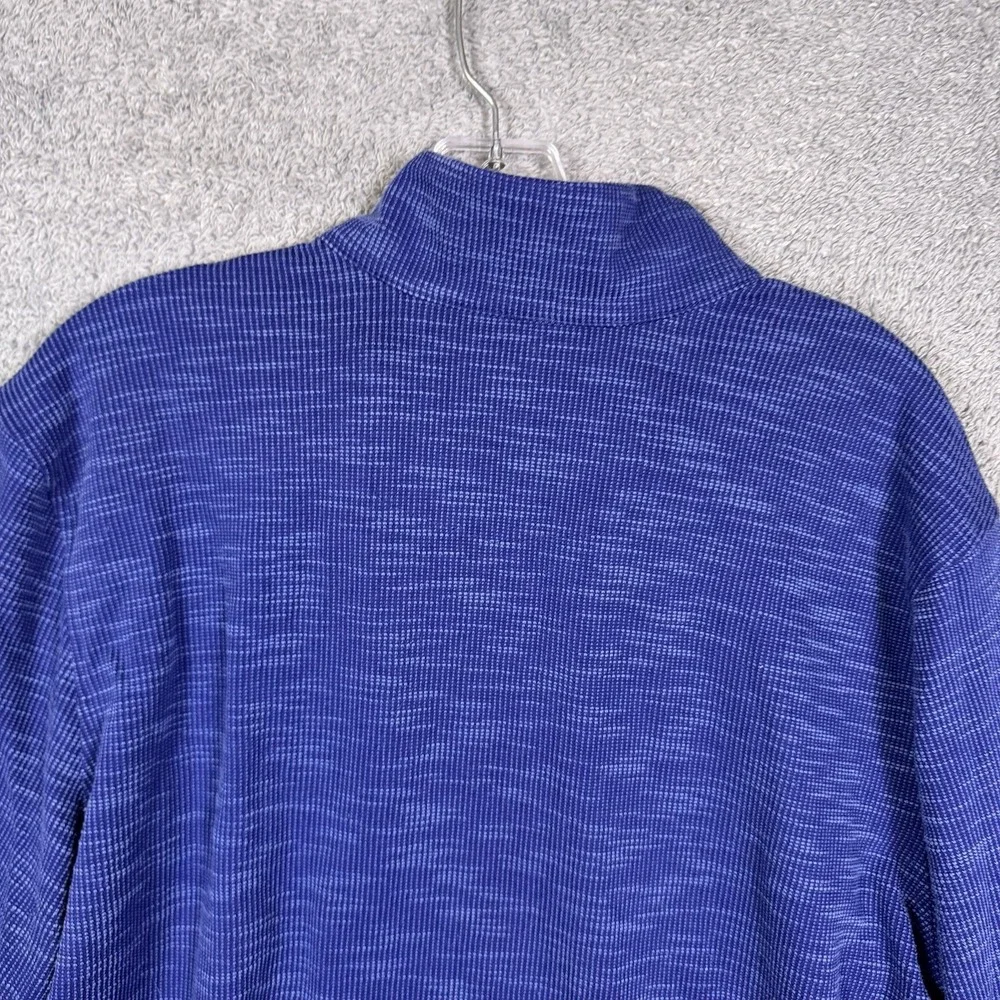 Robert Graham Jacket Mens XL 1/4 Zip Thermal Sweatshirt Classic Fit‎ Knit Ribbed